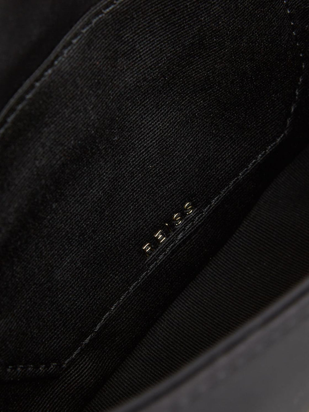 Reiss Bags | Camille Satin Pleated Clutch Bag Black - Women