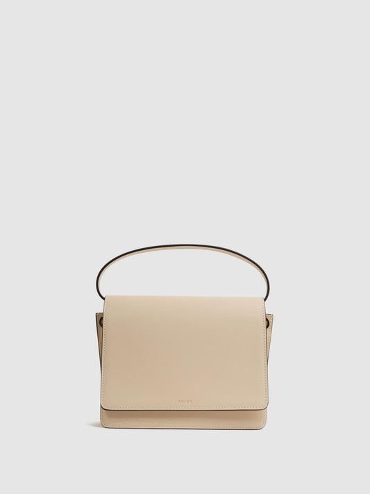 Reiss Bags | Daphne Leather Concertina Cross-Body Bag Buttermilk - Women