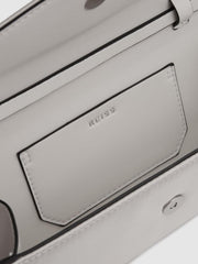 Reiss Bags | Delphine Diamanté Buckle Satin Clutch Off White - Women