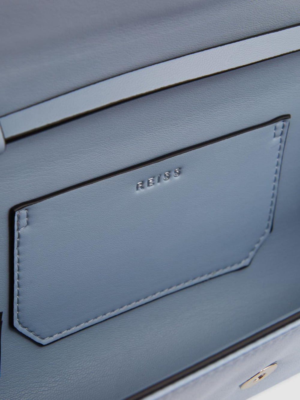 Reiss Bags | Delphine Diamanté Buckle Satin Clutch Off White - Women