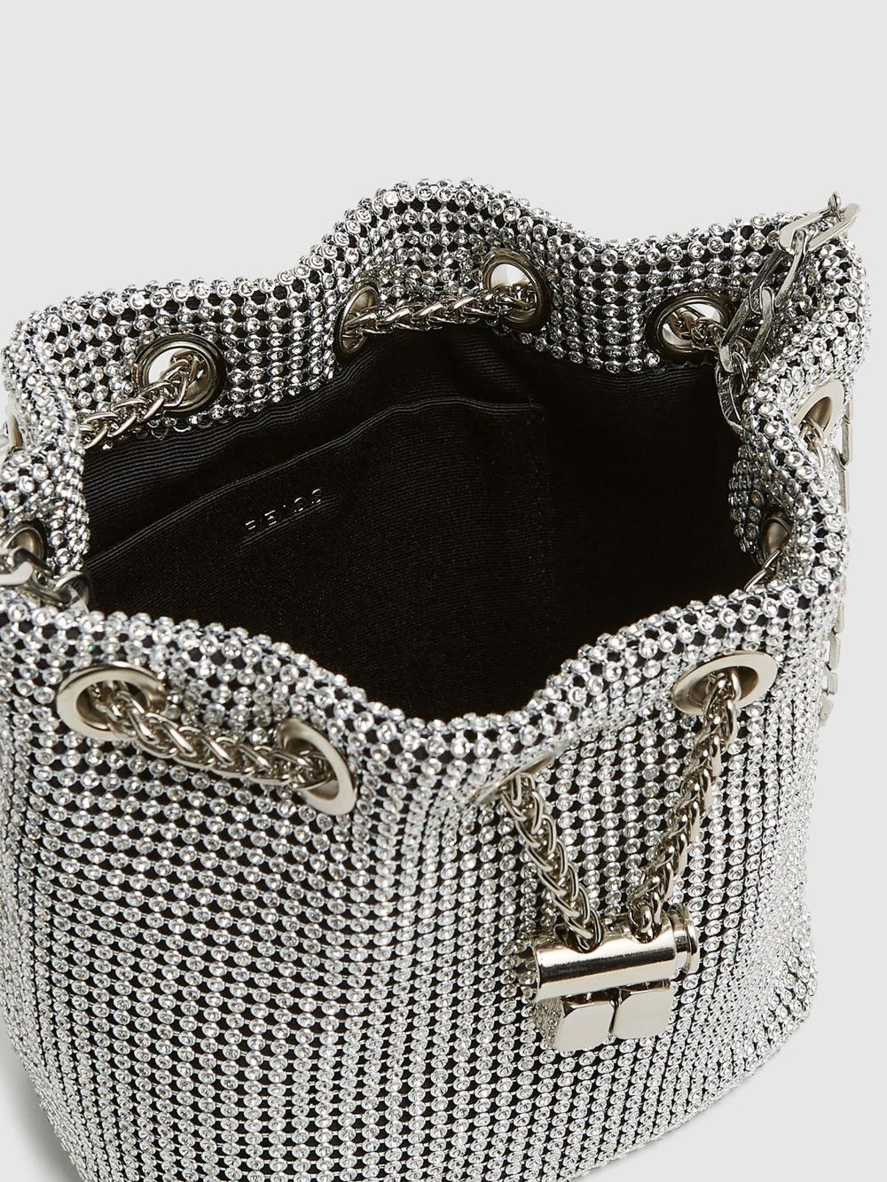 Reiss Bags | Demi Crystal Mini Bucket Bag Silver - Women