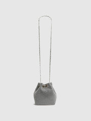 Reiss Bags | Demi Crystal Mini Bucket Bag Silver - Women