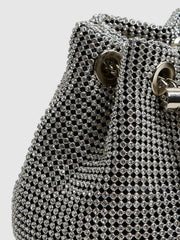 Reiss Bags | Demi Crystal Mini Bucket Bag Silver - Women