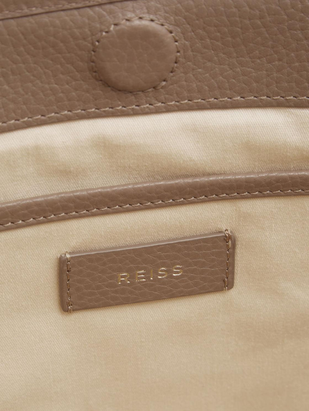 Reiss Bags | Dena Leather Tote Bag Taupe - Women