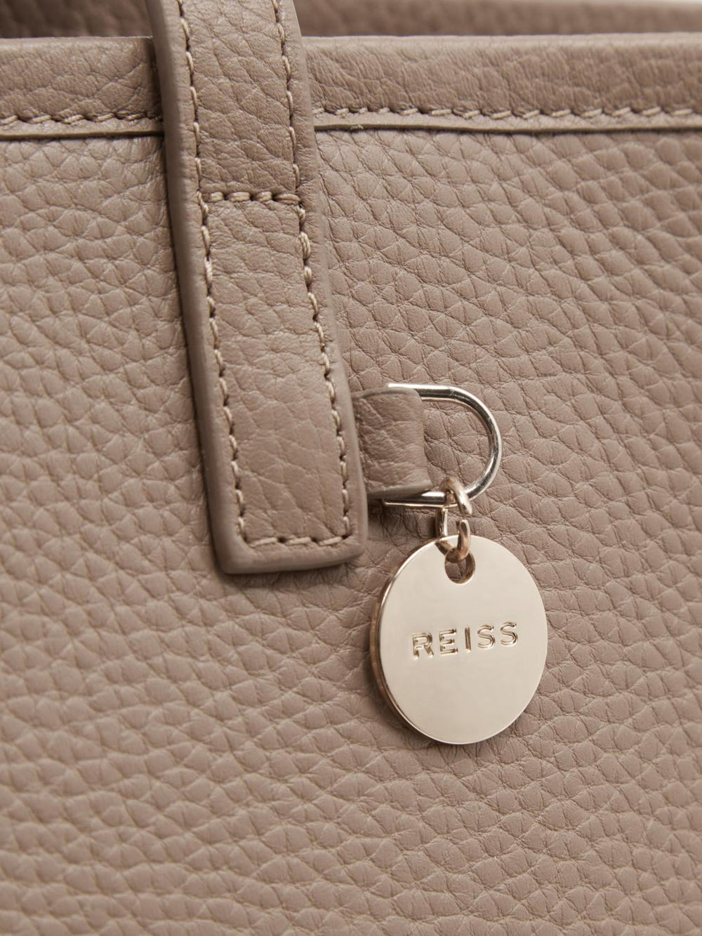 Reiss Bags | Dena Leather Tote Bag Taupe - Women