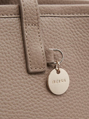 Reiss Bags | Dena Leather Tote Bag Taupe - Women