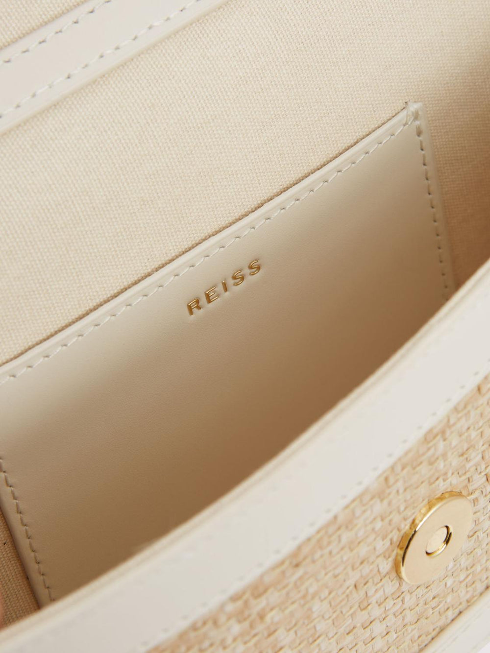 Reiss Bags | Lexi Clutch Small Raffia Clutch Bag Natural/off White - Women