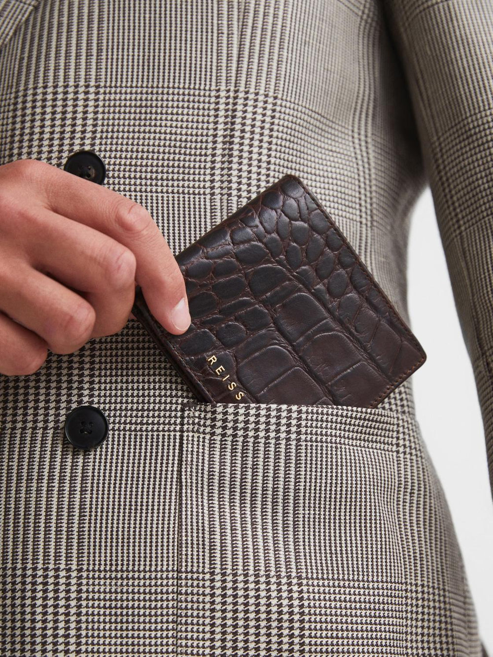 Reiss Bags & Wallets | Cabot Leather Wallet Chocolate - Men