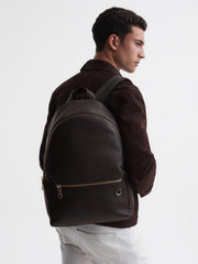 Reiss Bags & Wallets | Drew Leather Zipped Backpack Black - Men
