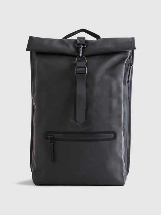 Reiss Bags & Wallets | Rains Rains Roll Top Rucksack Black - Men