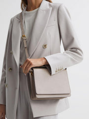 Reiss Bags | Windsor Grained Leather Mini Bag Grey - Women