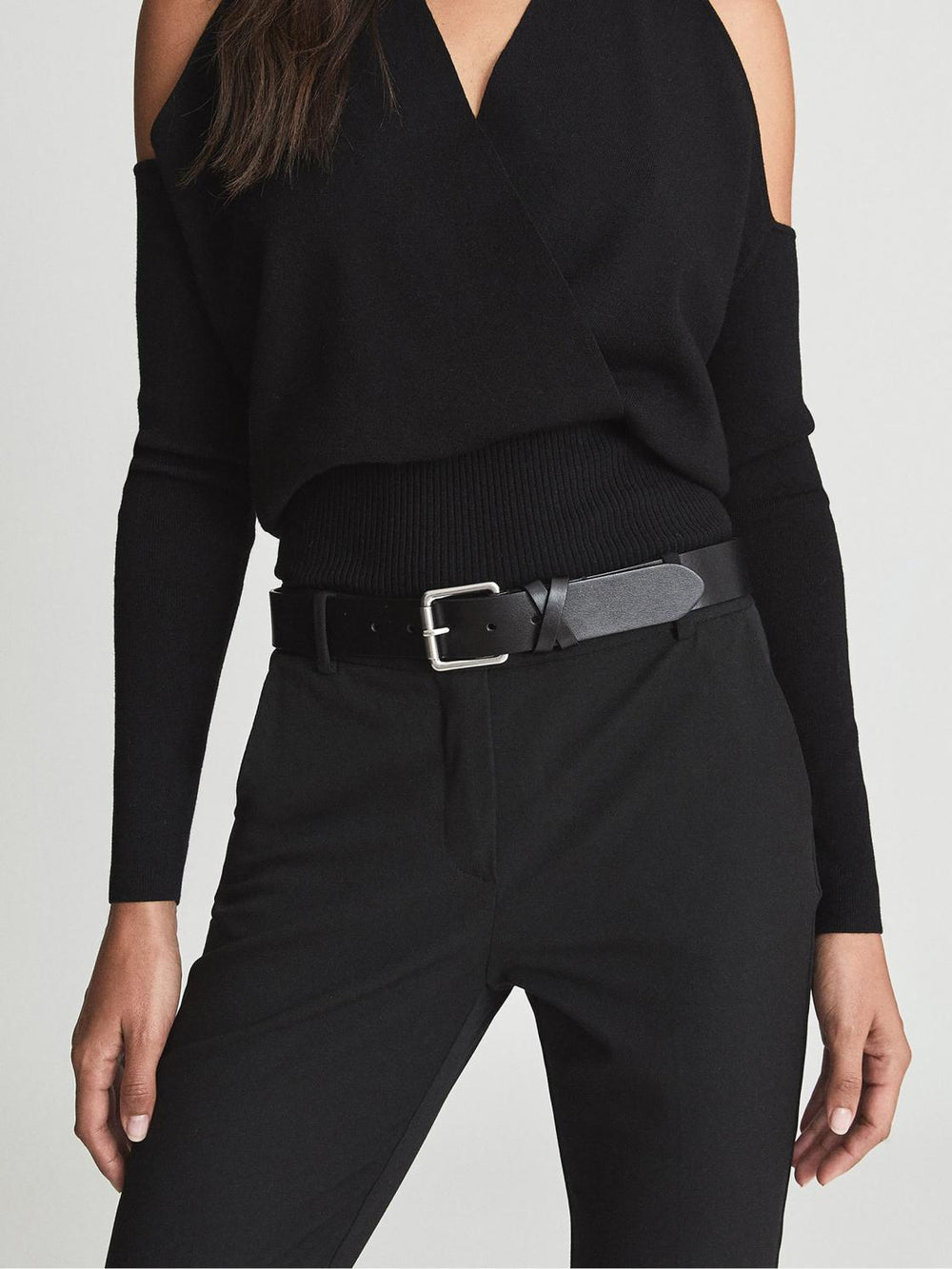 Reiss Belts | Annexe Leather Belt Black - Women