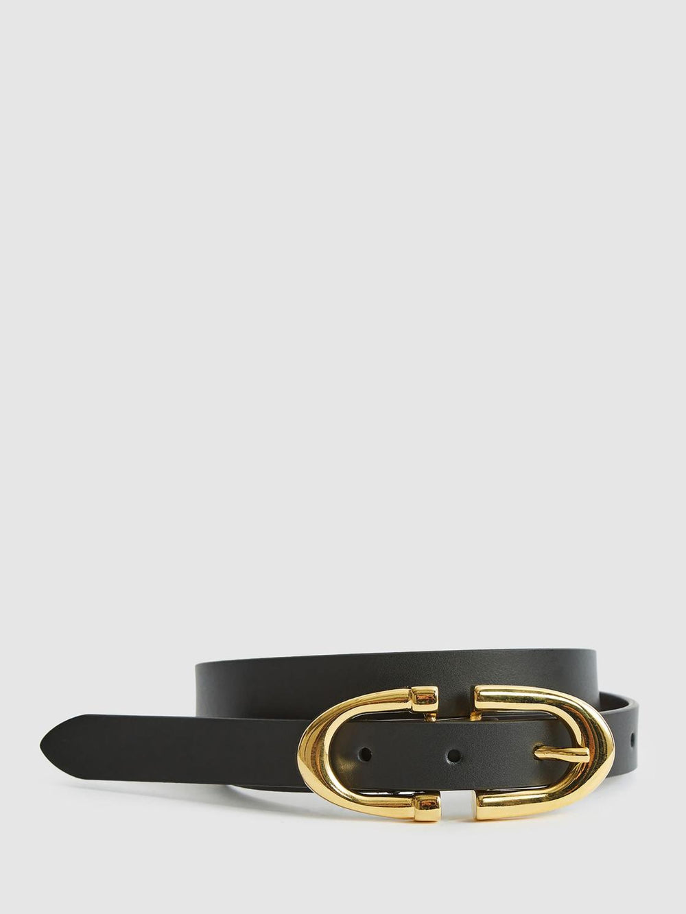 Reiss Belts | Bailey Horseshoe Belt Black - Women