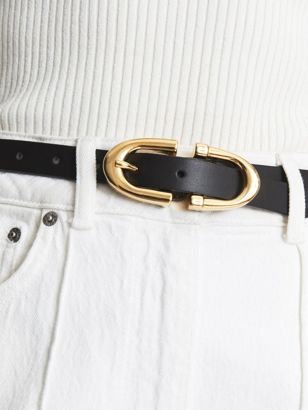 Reiss Belts | Bailey Horseshoe Belt Black - Women