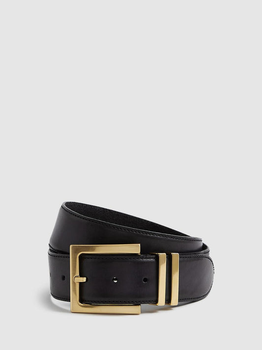 Reiss Belts | Brompton Leather Belt Black - Women
