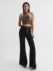 Reiss Belts | Camilla Oval Chain Belt Gold - Women