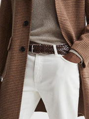 Reiss Belts | Carlton Woven Leather Belt Black - Men