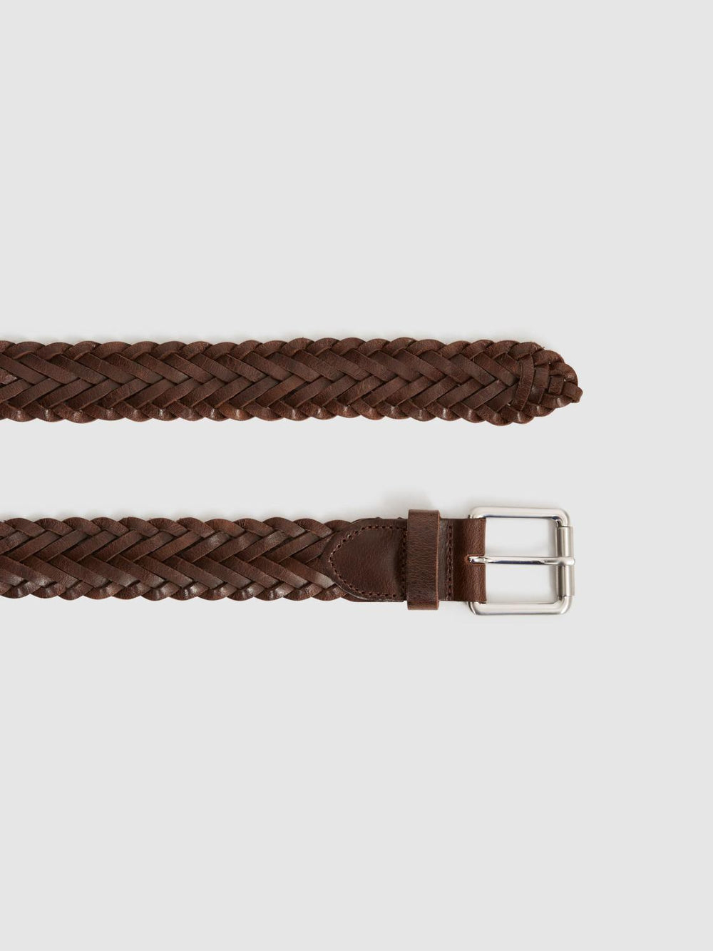 Reiss Belts | Carlton Woven Leather Belt Black - Men