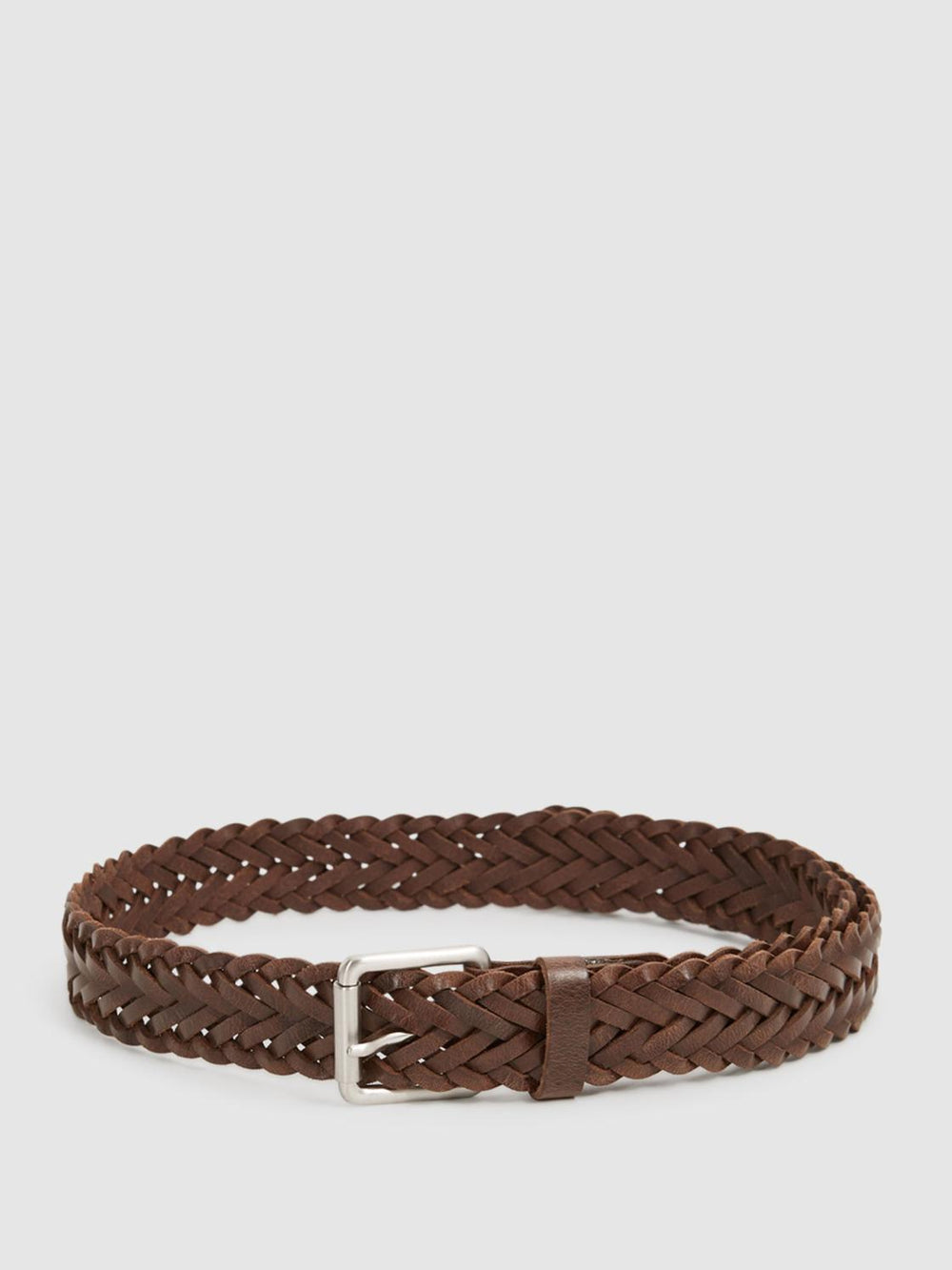 Reiss Belts | Carlton Woven Leather Belt Black - Men