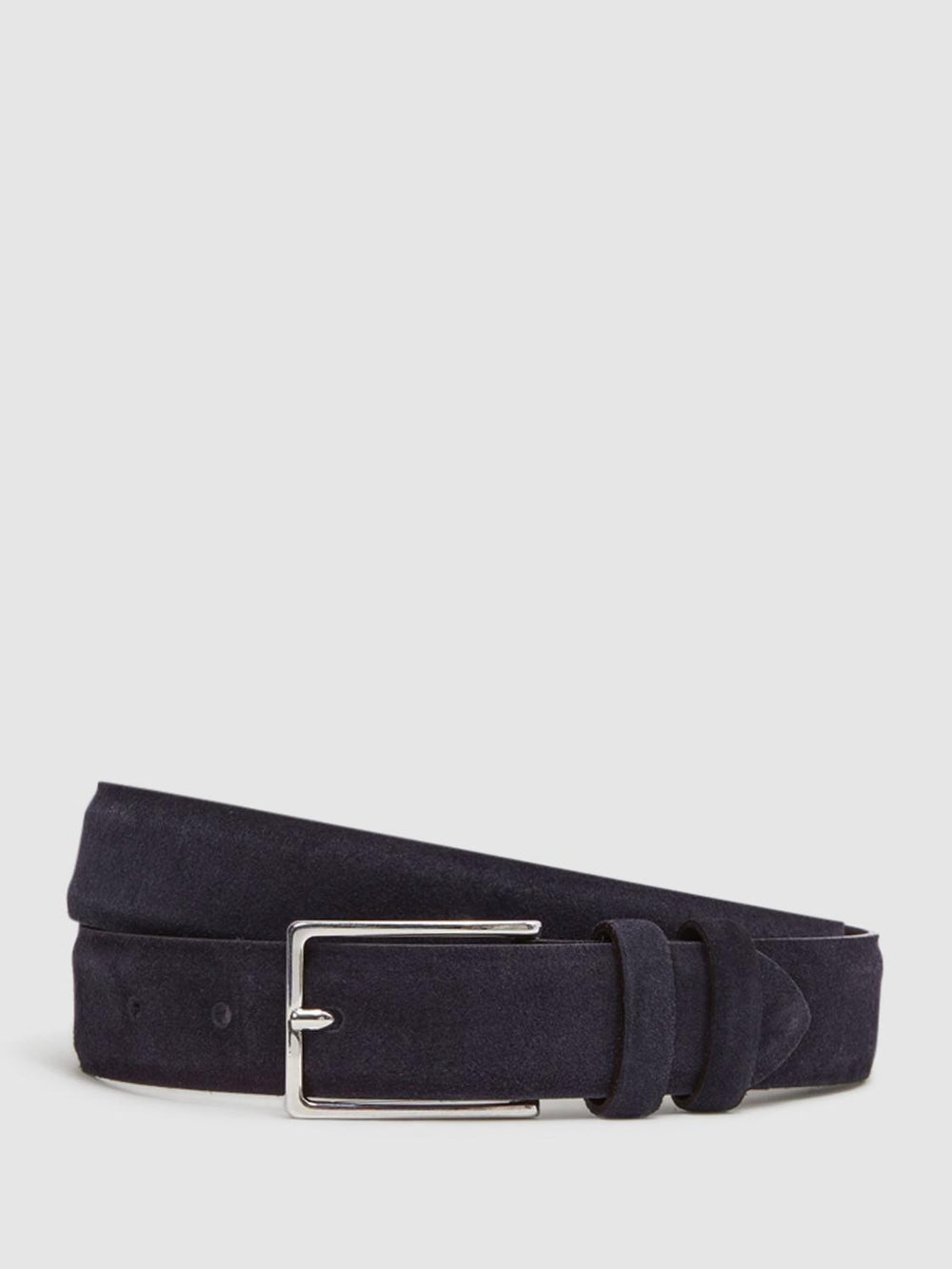 Reiss Belts | Dante Suede Belt Chocolate - Men