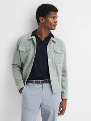 Reiss Belts | Dante Suede Belt Chocolate - Men