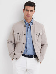 Reiss Belts | Elmont Woven Belt Navy - Men