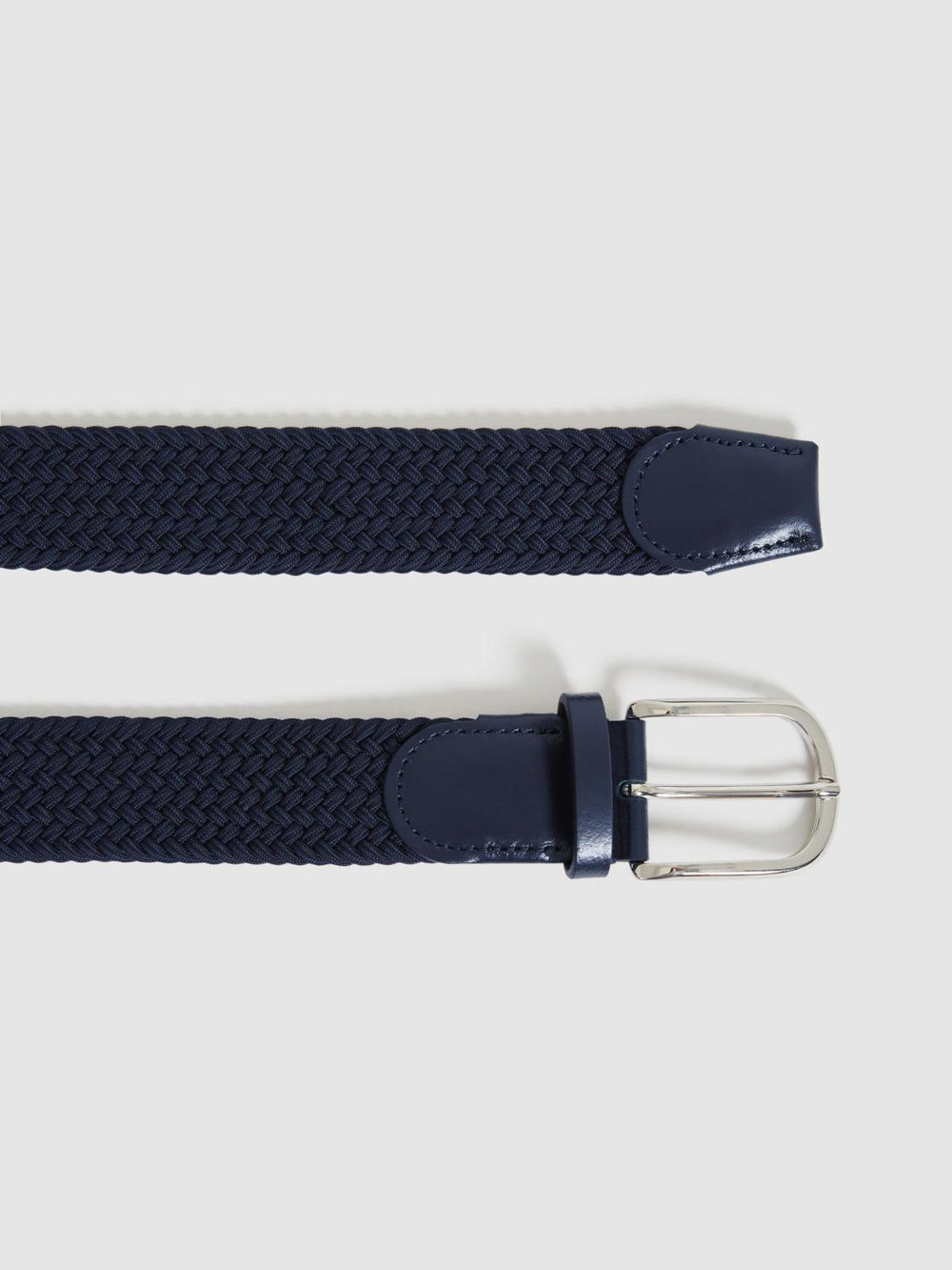 Reiss Belts | Elmont Woven Belt Navy - Men