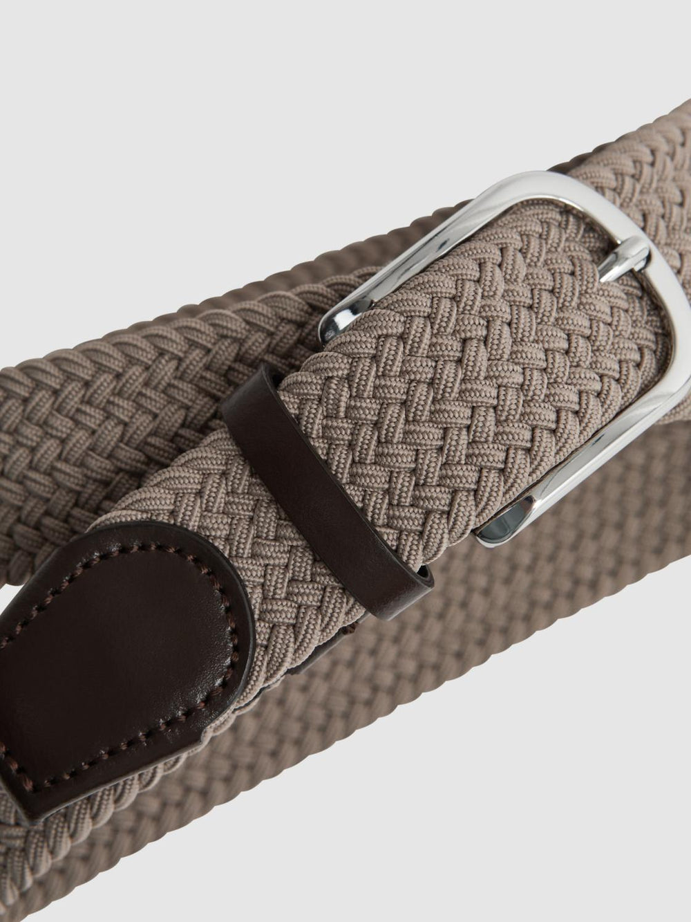 Reiss Belts | Elmont Woven Belt Stone - Men
