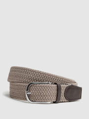 Reiss Belts | Elmont Woven Belt Stone - Men