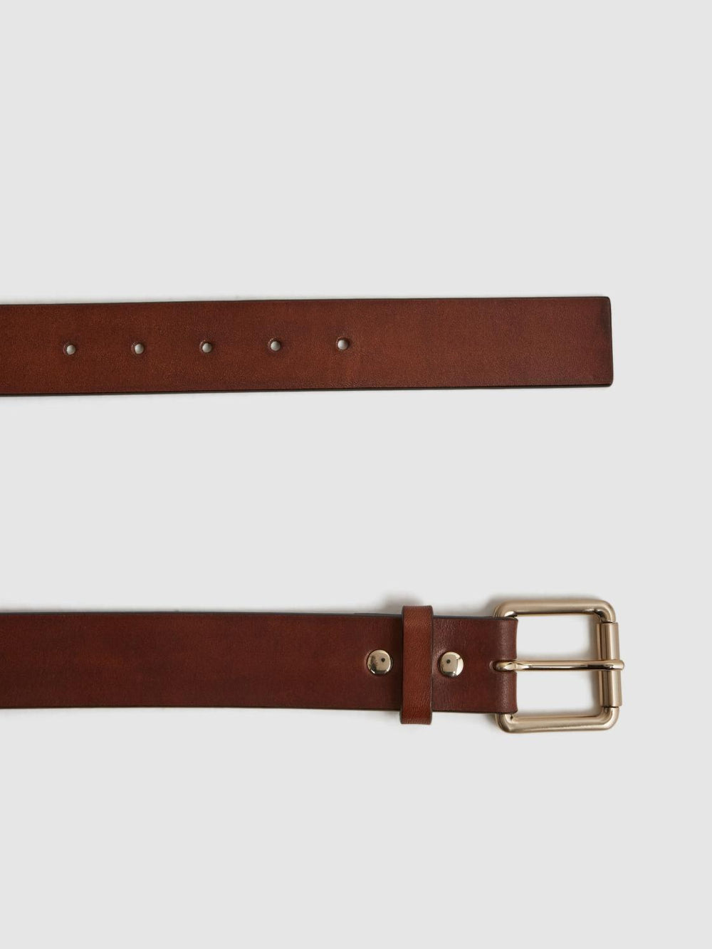 Reiss Belts | Grayson Leather Rivet Belt Black - Men