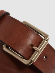 Reiss Belts | Grayson Leather Rivet Belt Black - Men