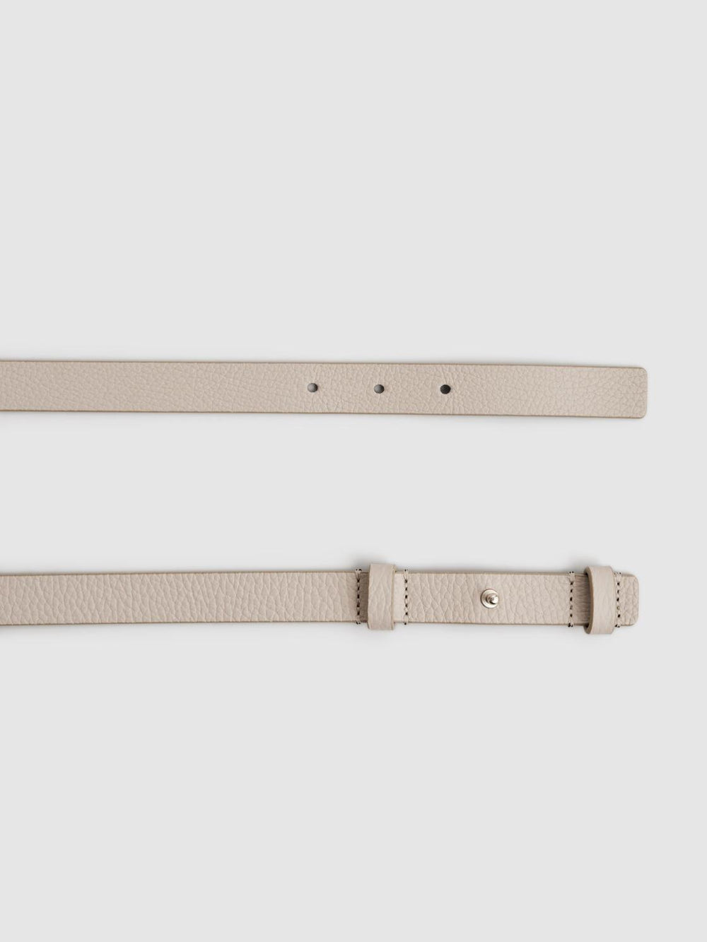 Reiss Belts | Hayley Leather Square Hinge Belt Stone - Women
