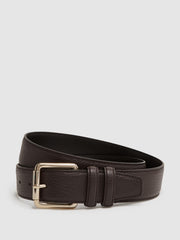 Reiss Belts | Lucas Grained Leather Belt Black - Men