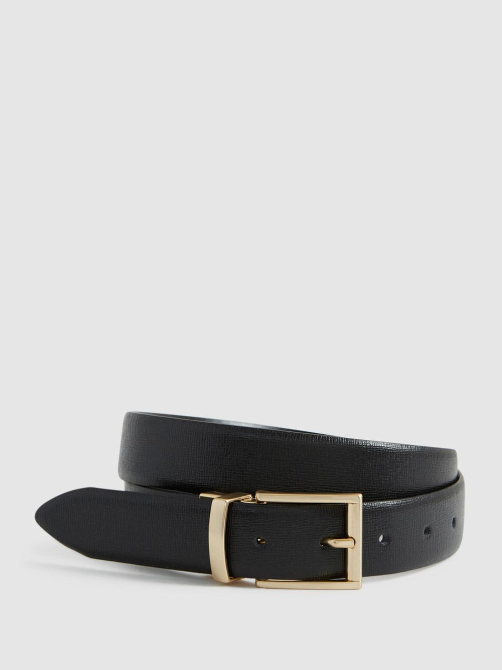 Reiss Belts | Ricky Reversible Leather Belt Black - Men