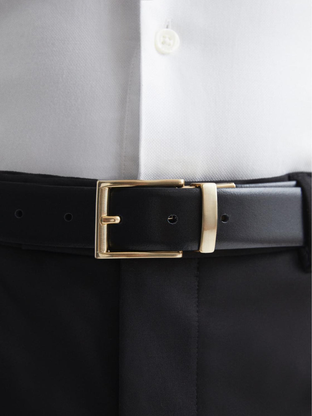 Reiss Belts | Ricky Reversible Leather Belt Black - Men