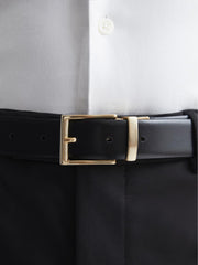 Reiss Belts | Ricky Reversible Leather Belt Black - Men