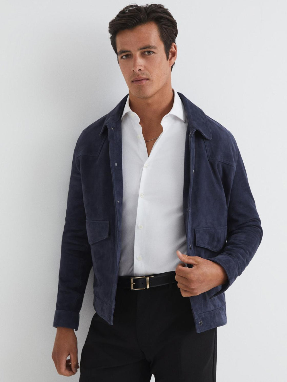 Reiss Belts | Ricky Reversible Leather Belt Black - Men