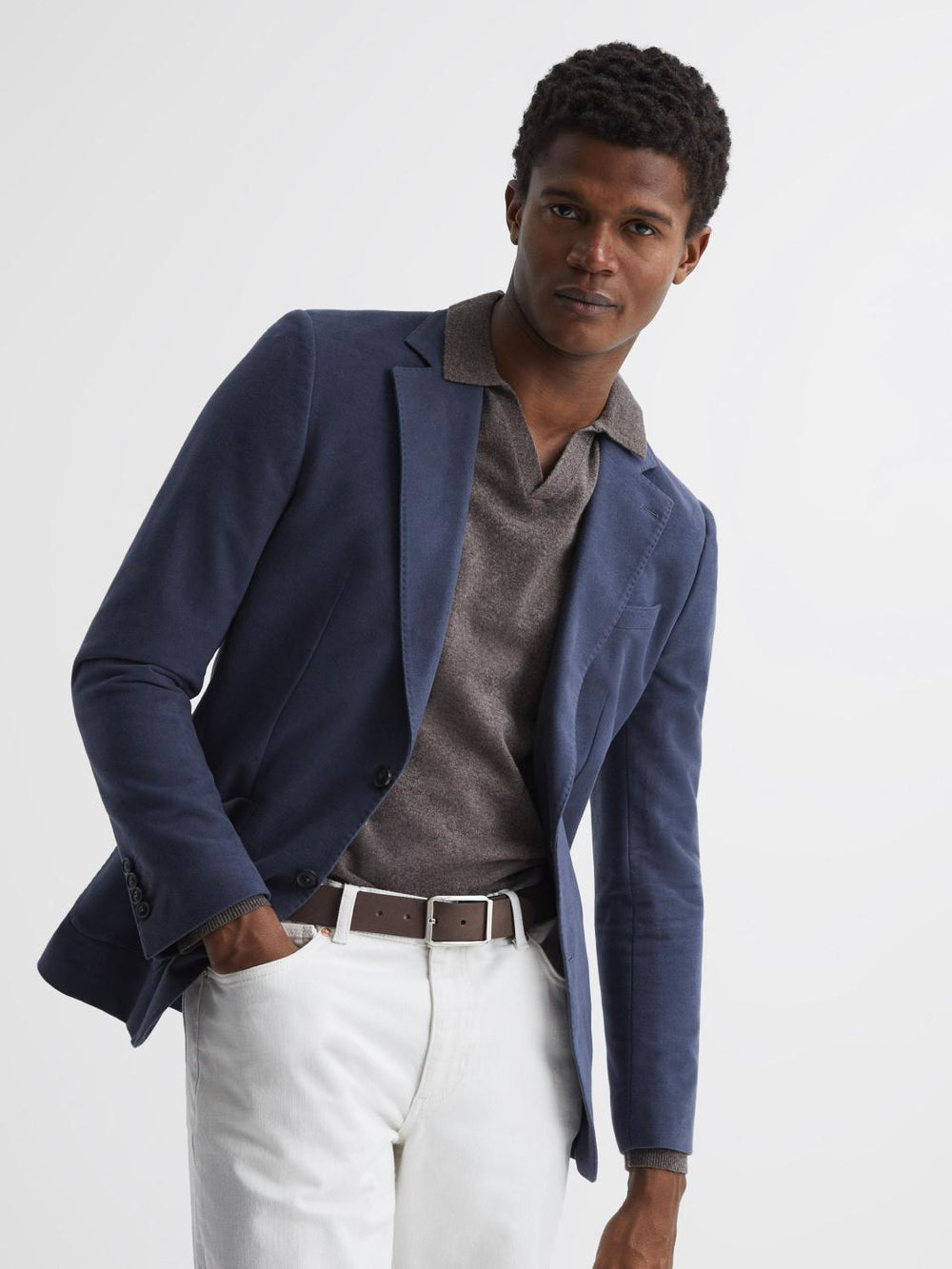 Reiss Belts | Rowan Nubuck Leather Reversible Belt Chocolate/tan - Men