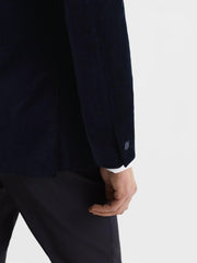 Reiss Blazers | Ace Single Breasted Velvet Blazer Black - Men