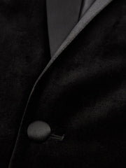 Reiss Blazers | Ace Single Breasted Velvet Blazer Black - Men