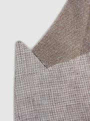 Reiss Blazers | Angel Slim Fit Double Breasted Linen Puppytooth Blazer Oatmeal Melange - Men