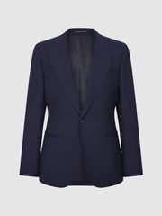 Reiss Blazers | Bold Single Breasted Wool Blazer Navy - Men
