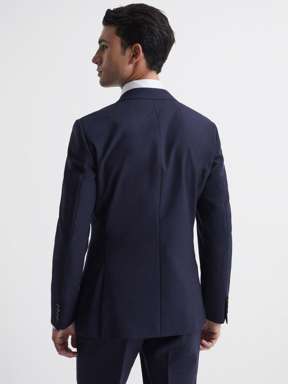 Reiss Blazers | Bold Single Breasted Wool Blazer Navy - Men