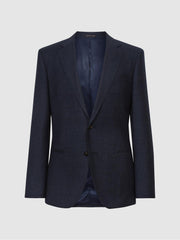 Reiss Blazers | Dunn Textured Slim Fit Blazer Navy - Men