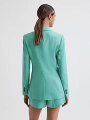 Reiss Blazers | Ember Tailored Single Breasted Blazer Green - Women