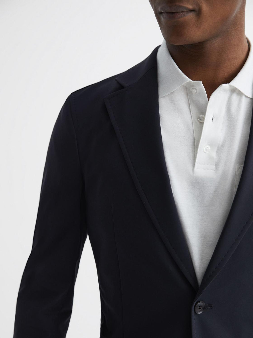 Reiss Blazers | Flip Slim Fit Single Breasted Blazer Navy - Men