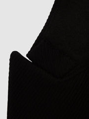 Reiss Blazers | Laura Double Breasted Twill Blazer Black - Women