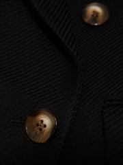 Reiss Blazers | Laura Double Breasted Twill Blazer Black - Women