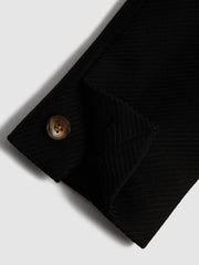 Reiss Blazers | Laura Double Breasted Twill Blazer Black - Women