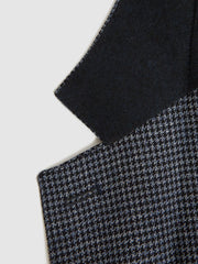 Reiss Blazers | Leadenhall Single Breasted Dogtooth Blazer Navy - Men